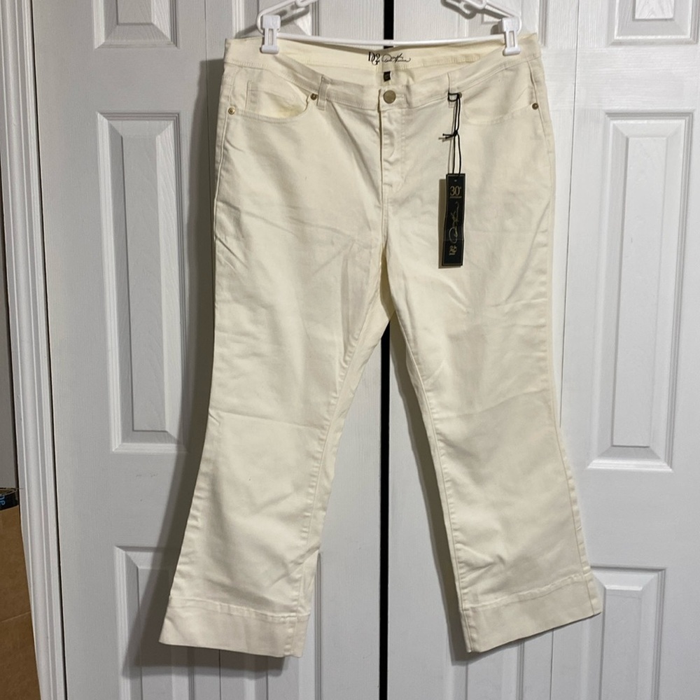 DG2 cream cotton blend NWT denim new classic stretch jeans pants size 20PW